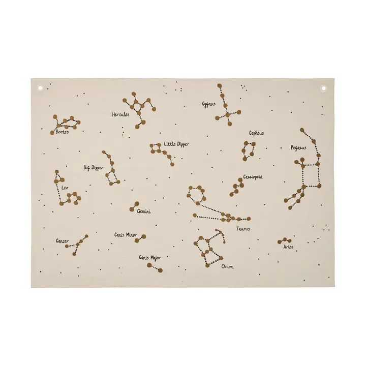Constellation Textilkarte - Undyed, 70x100 cm - Ferm Living