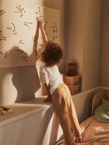 Constellation Textilkarte - Undyed, 70x100 cm - Ferm Living