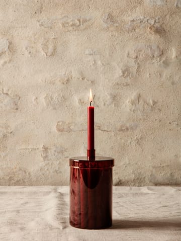 Countdown to Christmas Glasdose mit 24 Kerzen - Dunkelrot - Ferm Living
