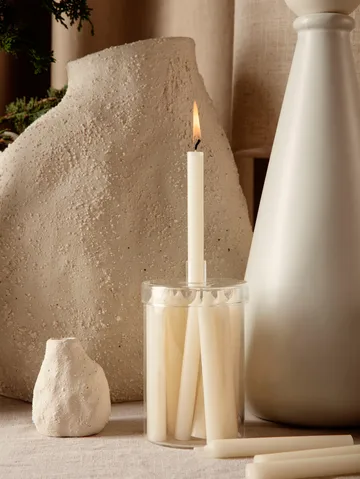Countdown to Christmas Glasdose mit 24 Kerzen - Off white - Ferm Living