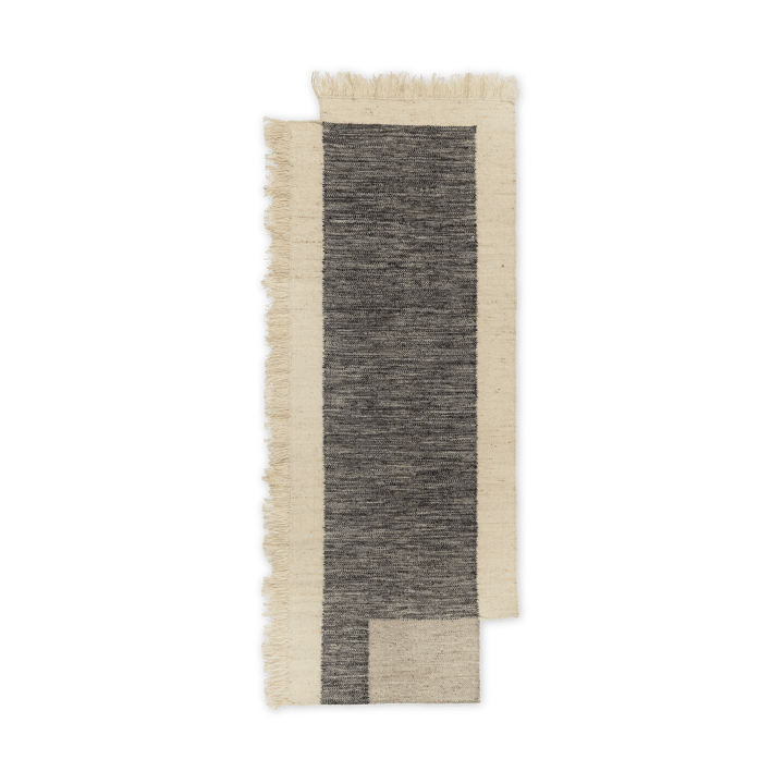 Counter Flurteppich - Charcoal-Off-white, 80x200 cm - ferm LIVING