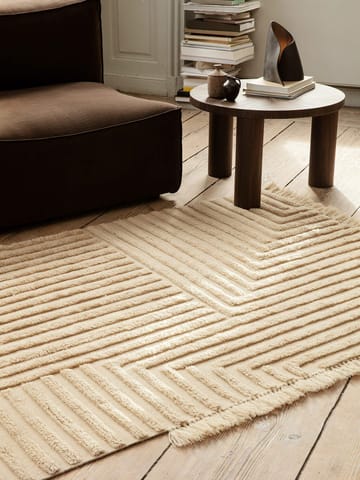 Crease Wollteppich 140 x 200cm - Light Sand - ferm LIVING