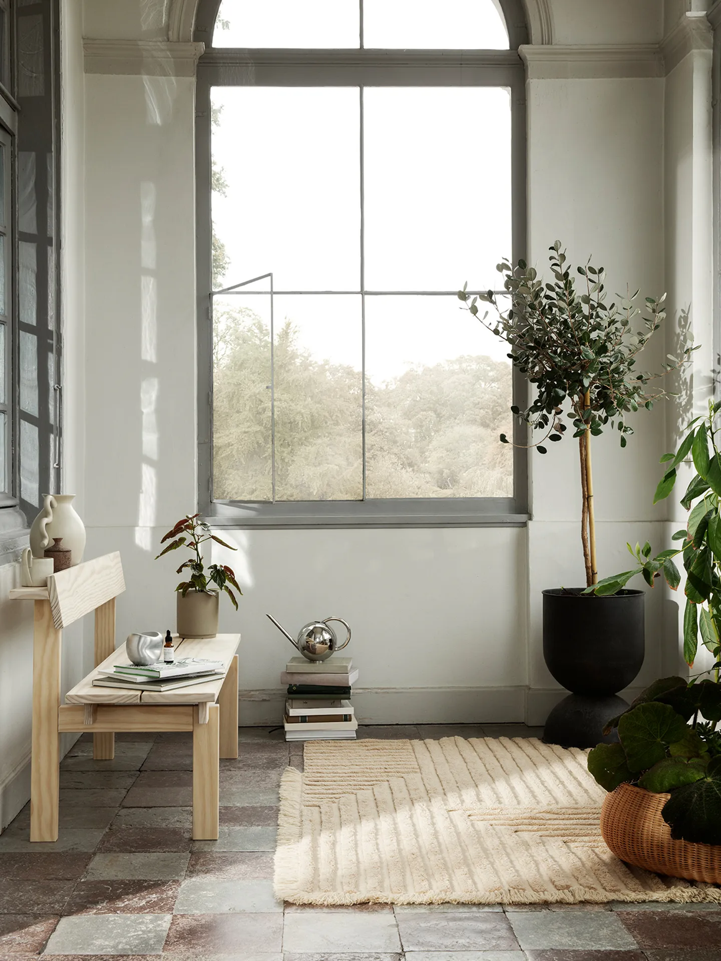 Crease Wollteppich 160 x 250cm, Light Sand Ferm Living