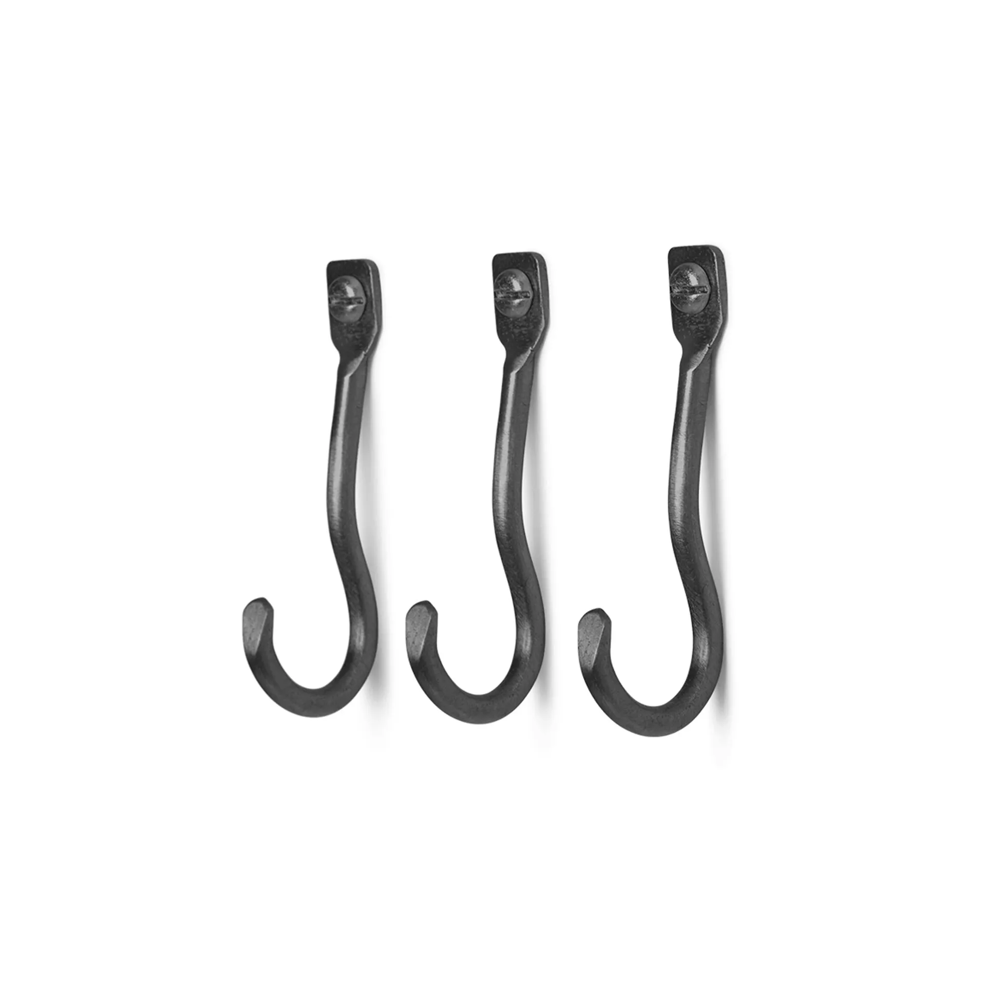 Curvature Haken 3er Pack, Schwarz Messing Ferm Living