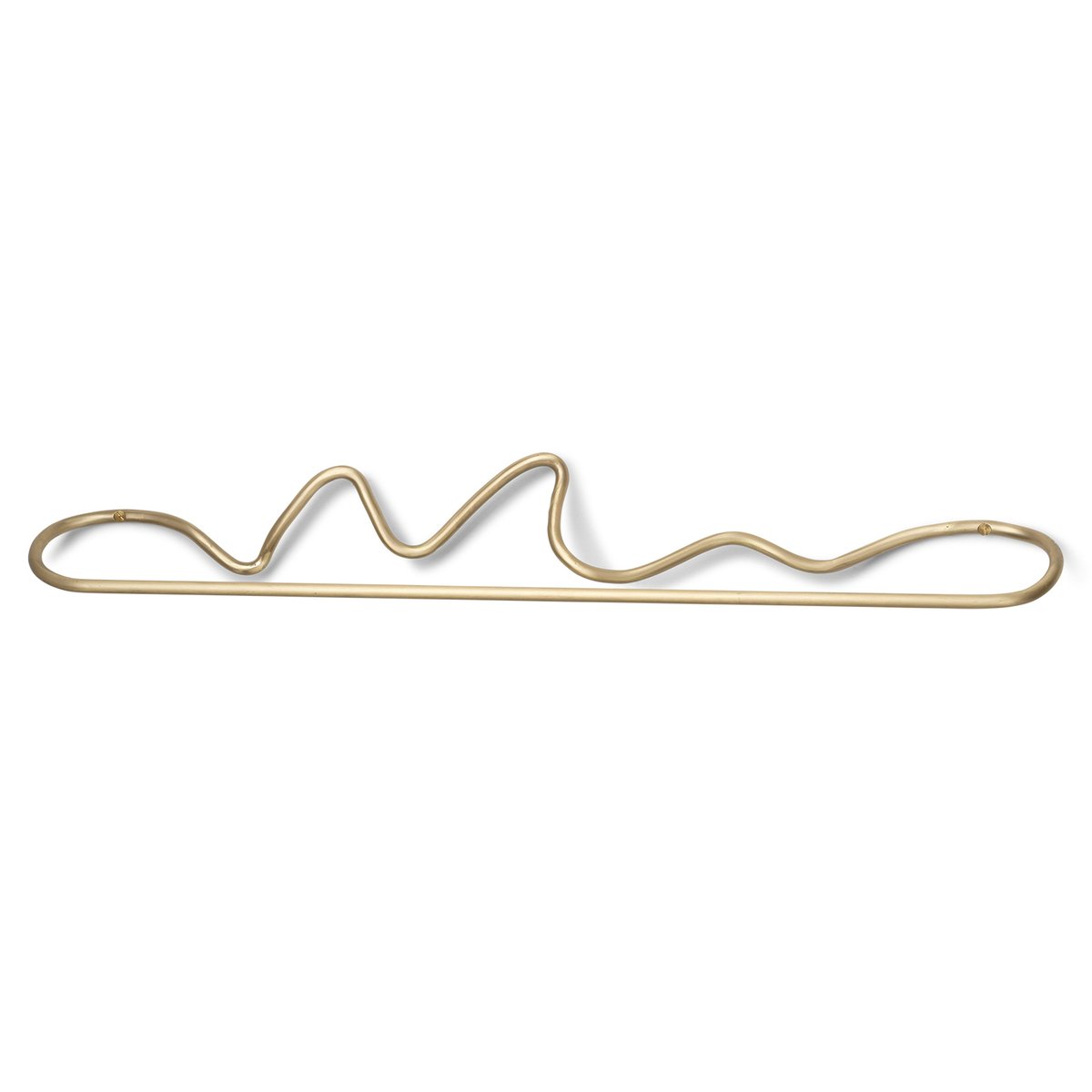 Ferm Living Curvature Handtuchhalter Messing | Skandinavisches Design | Handtuchhalter | Goldfarben