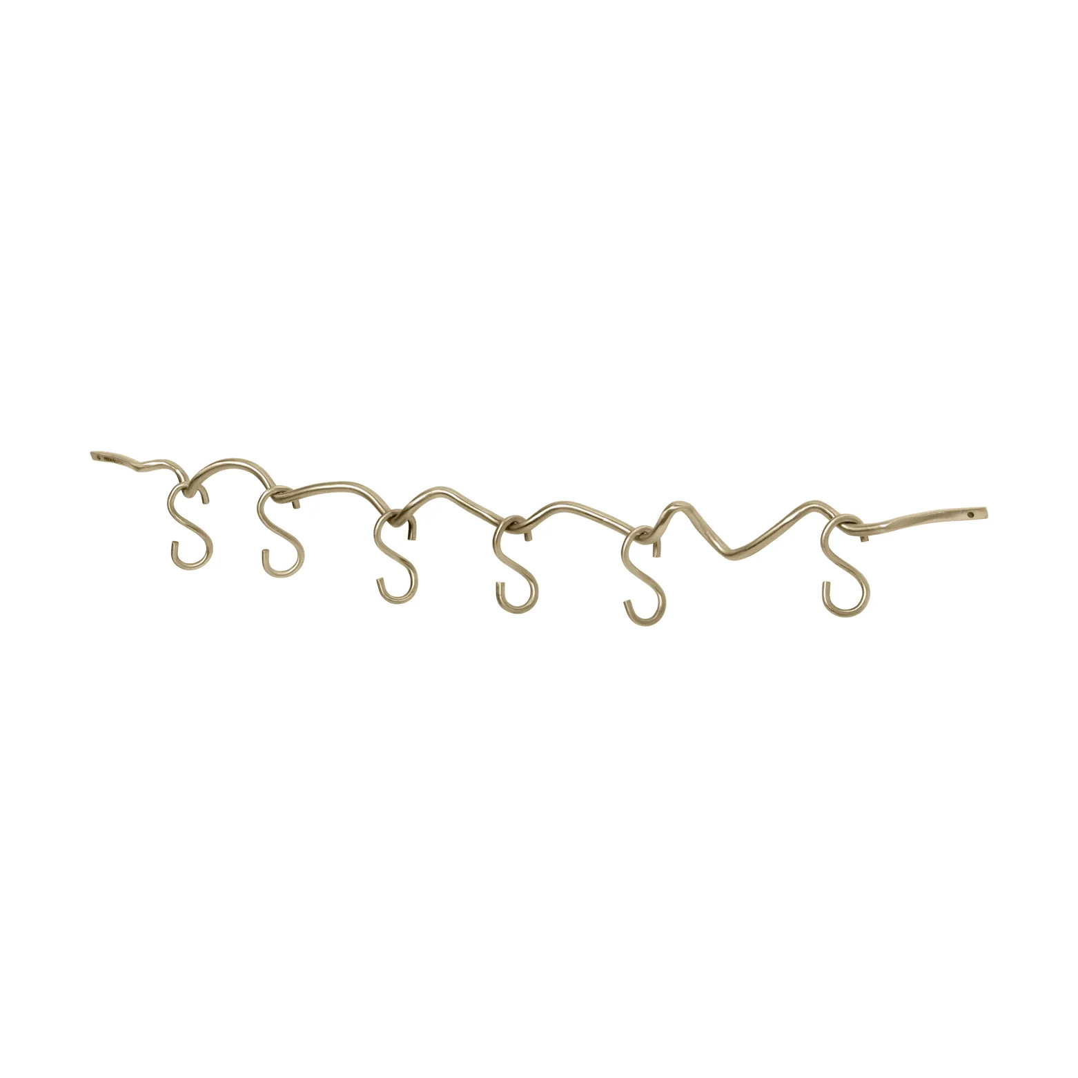 Curvature Wandschiene inkl. 6 Haken, Messing Ferm Living