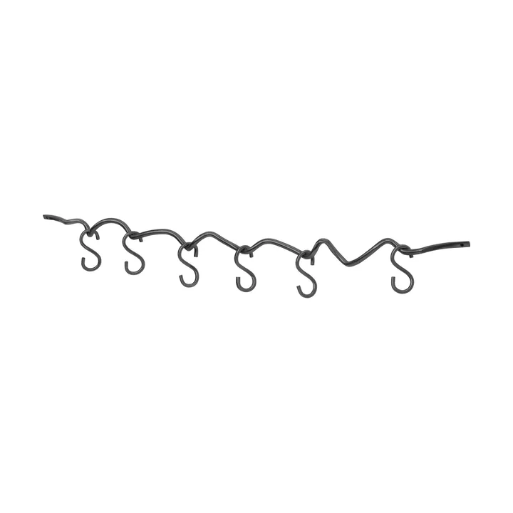 Curvature Wandschiene inkl. 6 Haken - Schwarz Messing - Ferm Living