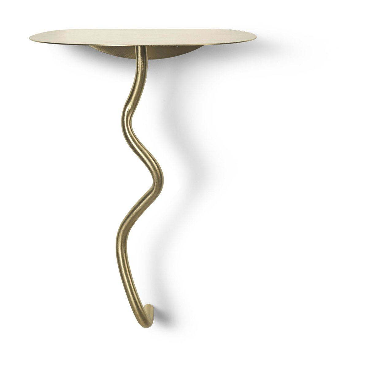 Ferm Living Curvature Wandtisch Brass