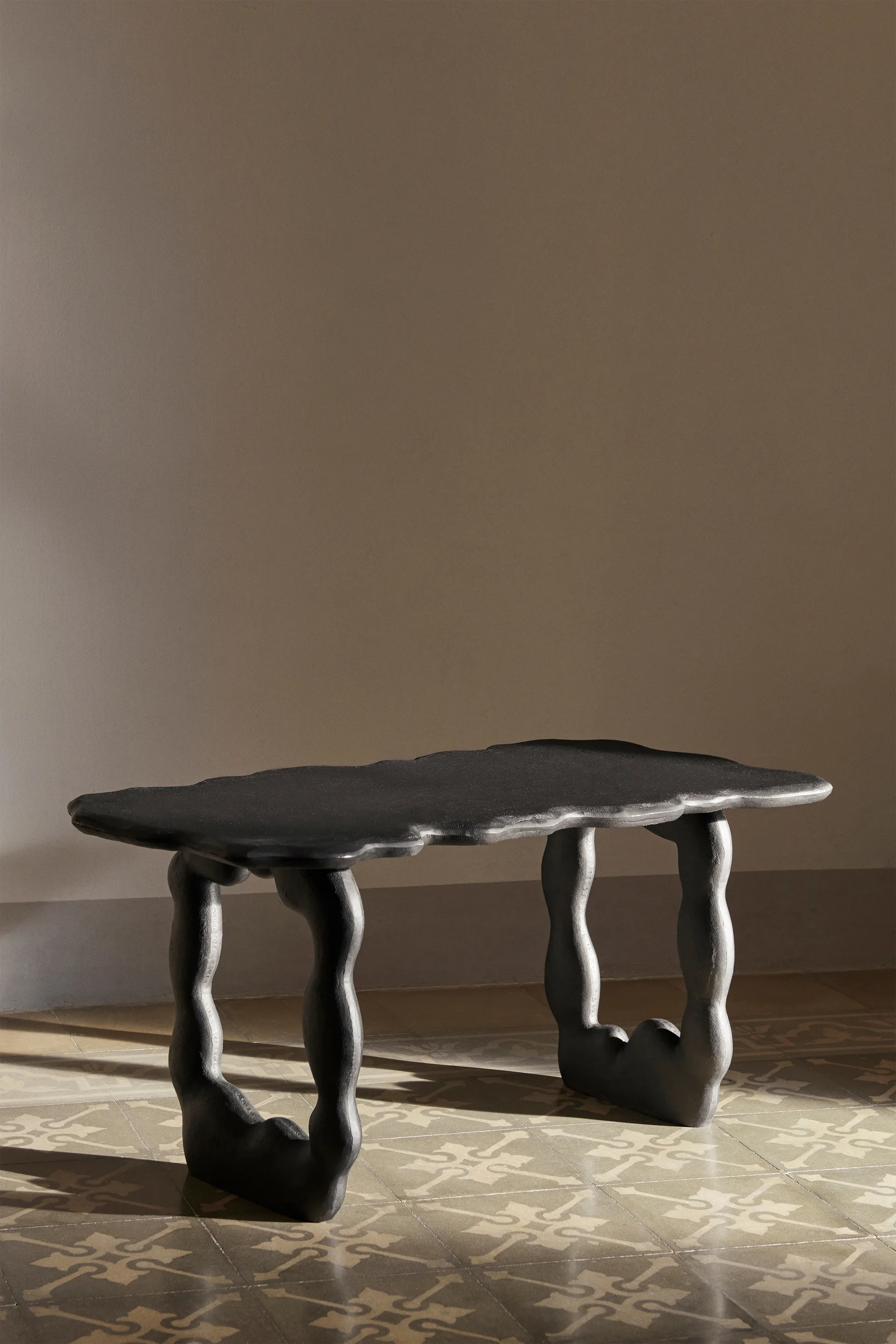 Dal Piece Couchtisch 100x50x47 cm, Black Aluminium Ferm Living