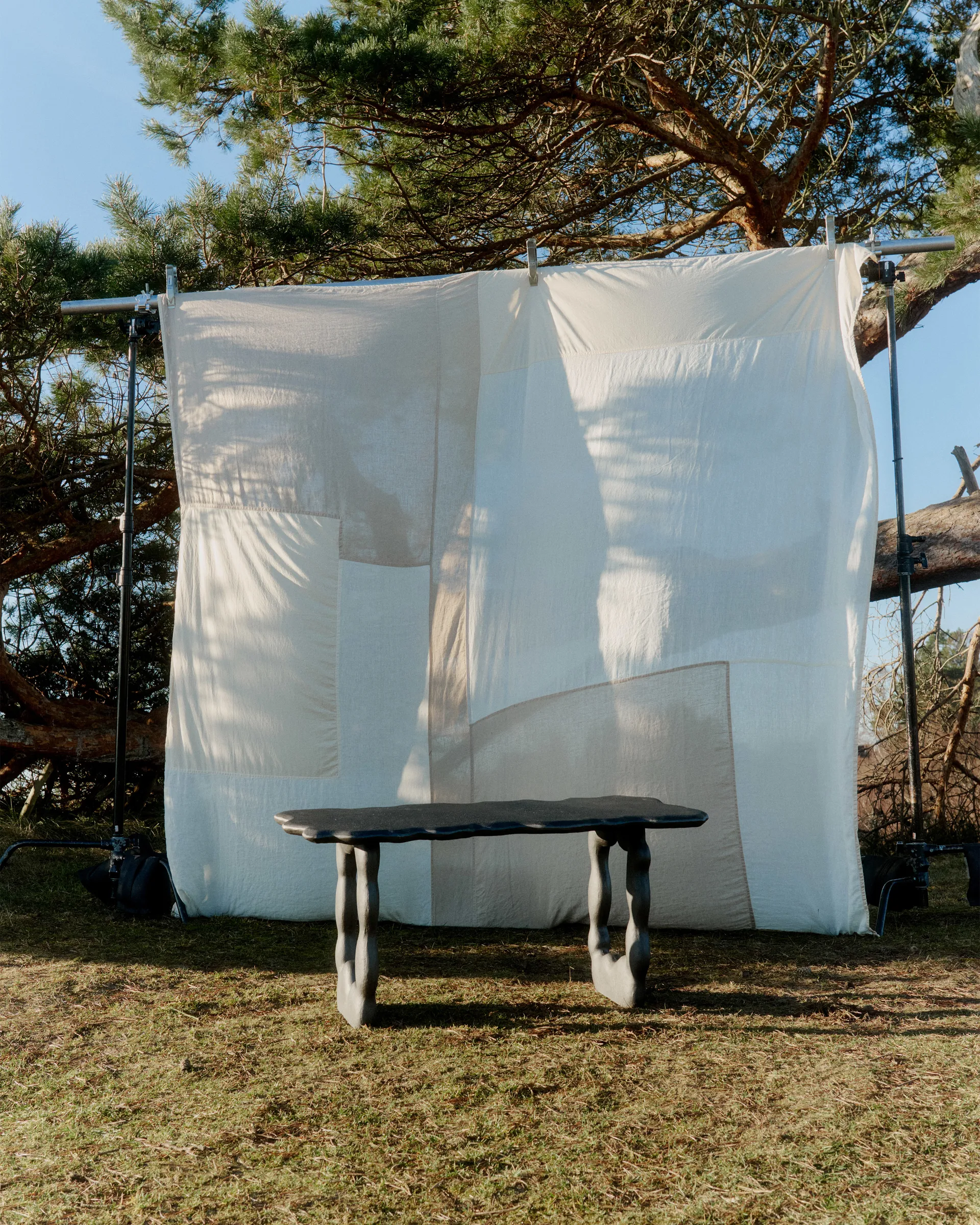 Dal Piece Couchtisch 100x50x47 cm, Black Aluminium Ferm Living