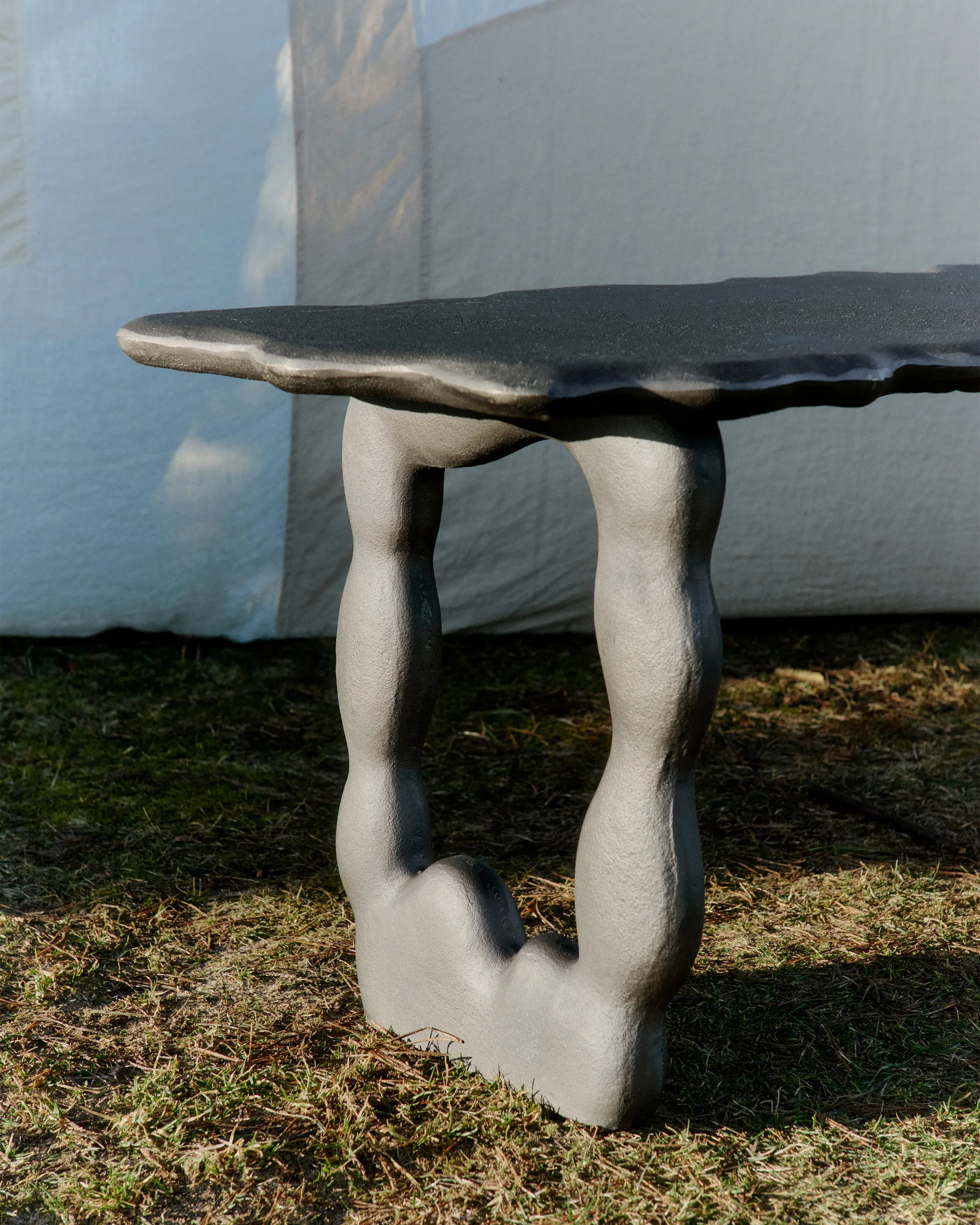 Dal Piece Couchtisch 100x50x47 cm, Black Aluminium Ferm Living