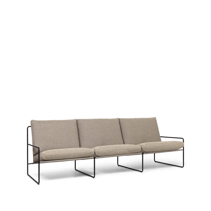 Desert 3-Sitzer Sofa - Stoff dark sand, Schwarzes Gestell - Ferm LIVING