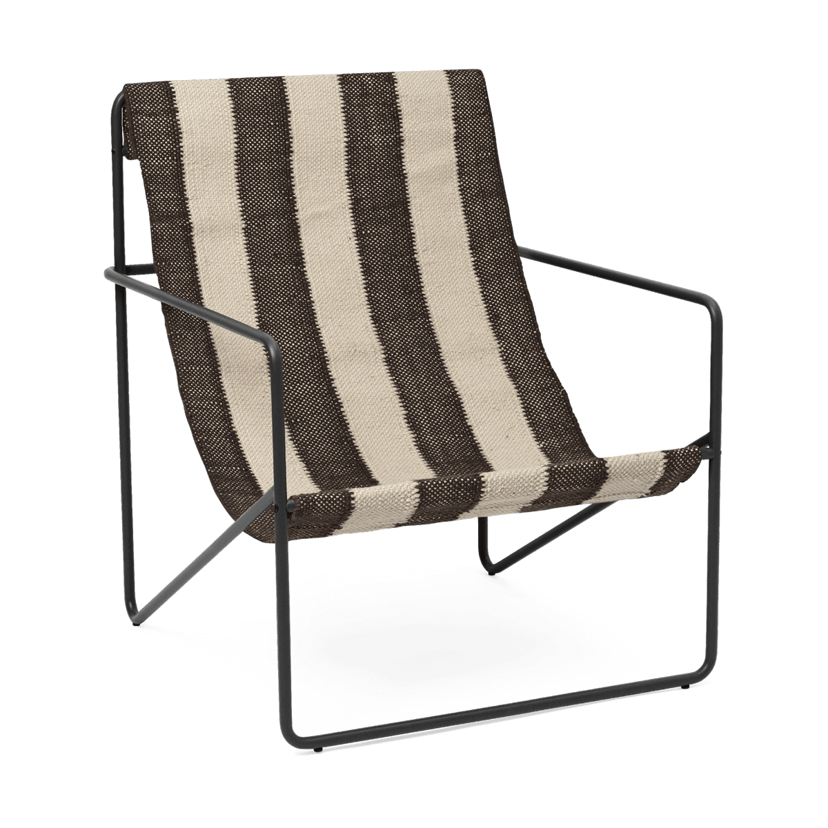 Ferm Living Desert Loungesessel Black, off-white, chocolate