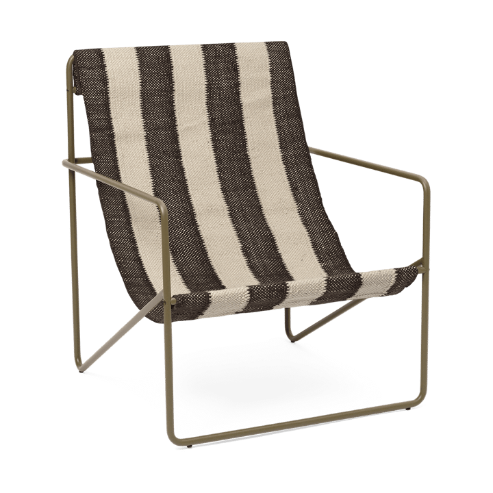 Desert Loungesessel - Olive, off-white, chocolate - ferm LIVING