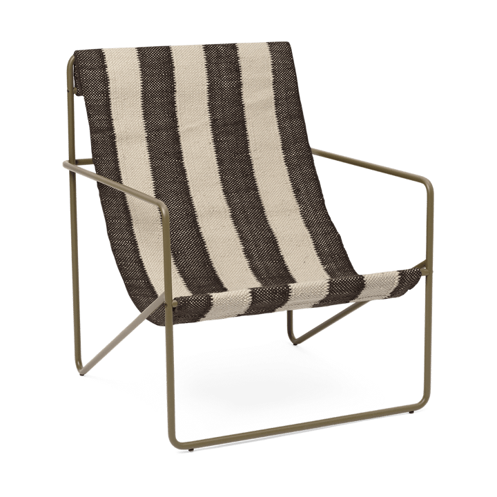 Desert Loungesessel - Olive, off-white, chocolate - Ferm LIVING