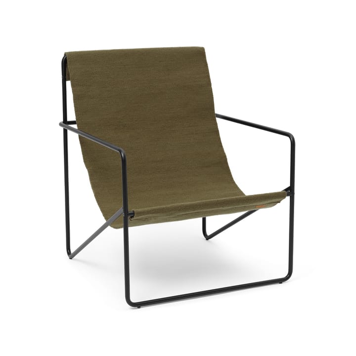 Desert Loungesessel - Olive, Schwarzes Gestell - Ferm LIVING