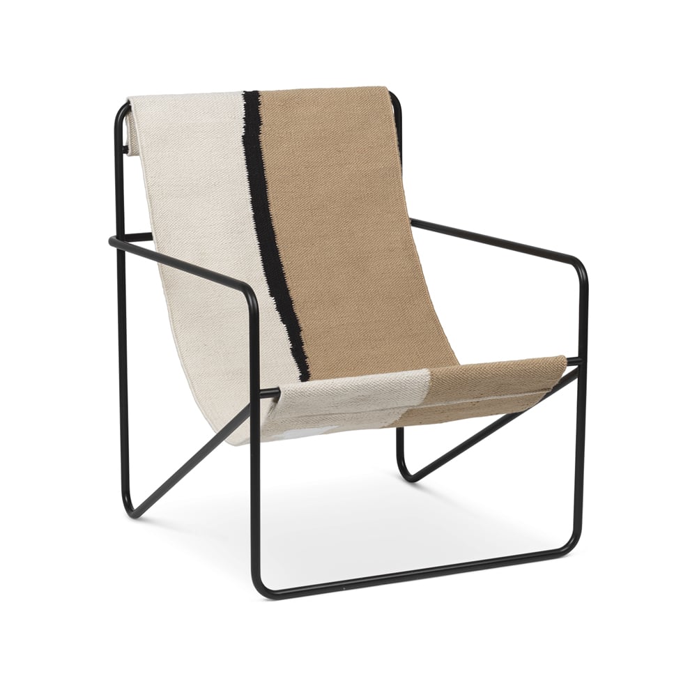 Ferm Living Desert Loungesessel Soil, Schwarzes Gestell