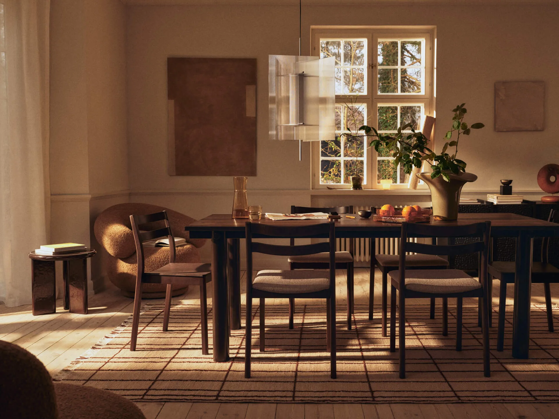 Deya Beistelltisch Ø47x45 cm, Chestnut brown Ferm Living