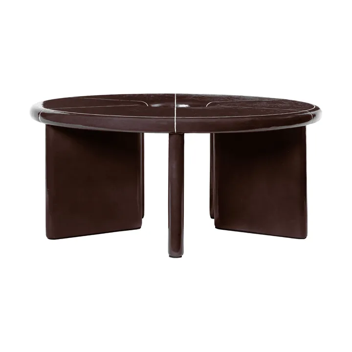 Deya Couchtisch Ø80×32 cm - Chestnut brown - Ferm Living