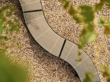 Deya curved Sitzbank - Dunkelgrün, 110x40x45,5 cm - Ferm Living