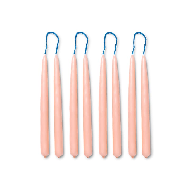 Dipped candles handgefertigte Kerze 15cm 8er Pack - Blush - Ferm LIVING