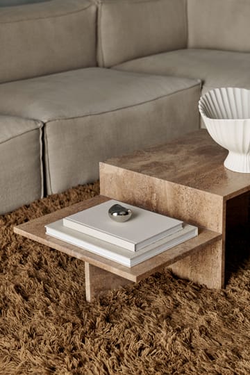 Distinct Beistelltisch - Dark Brown Travertine - Ferm Living