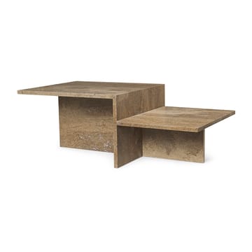 Distinct Couchtisch - Dark Brown Travertine - Ferm Living