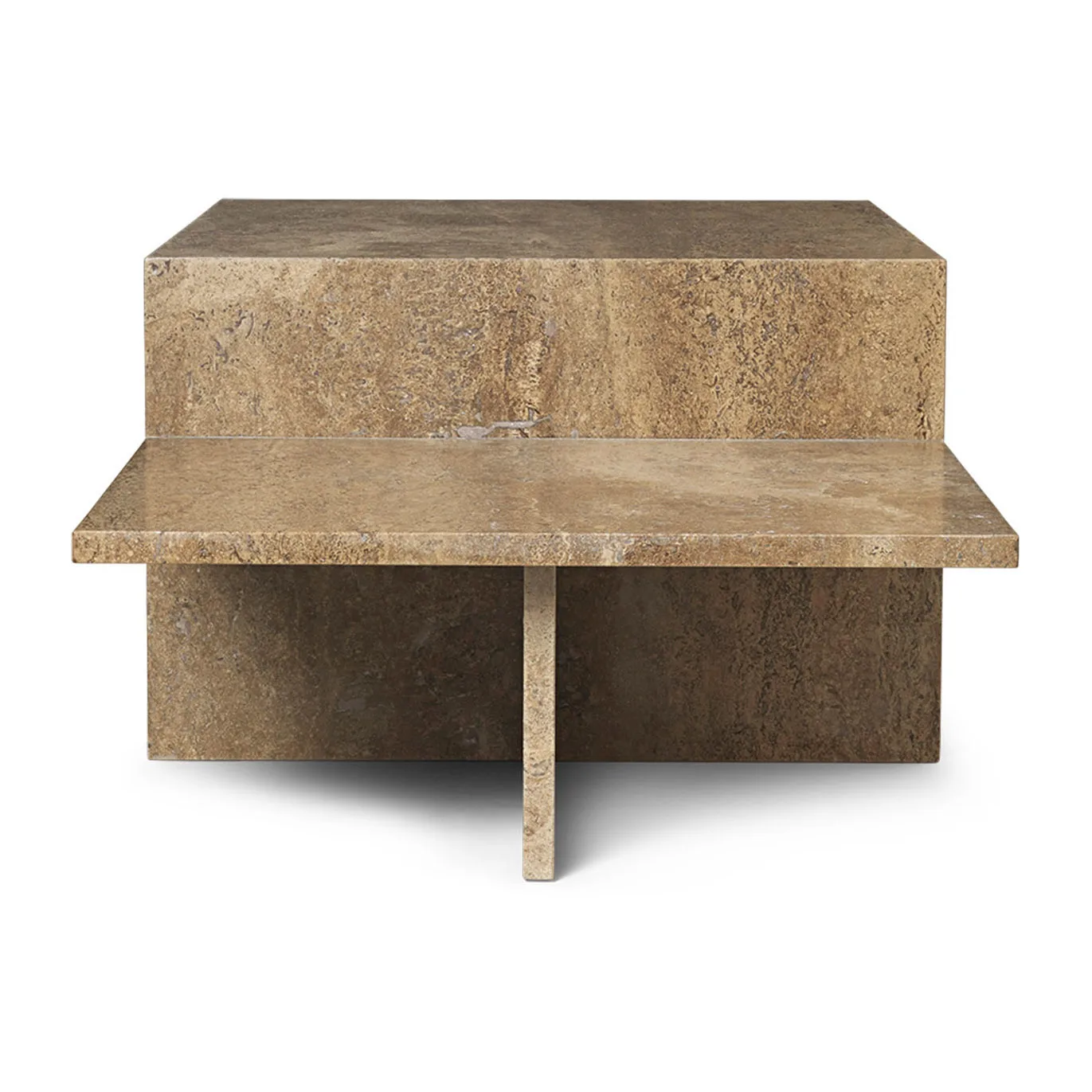 Distinct Couchtisch, Dark Brown Travertine Ferm Living