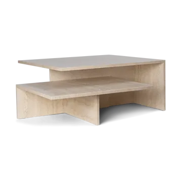 Distinct Grande Duo Couchtisch 133x70x35 cm - Travertine - Ferm Living