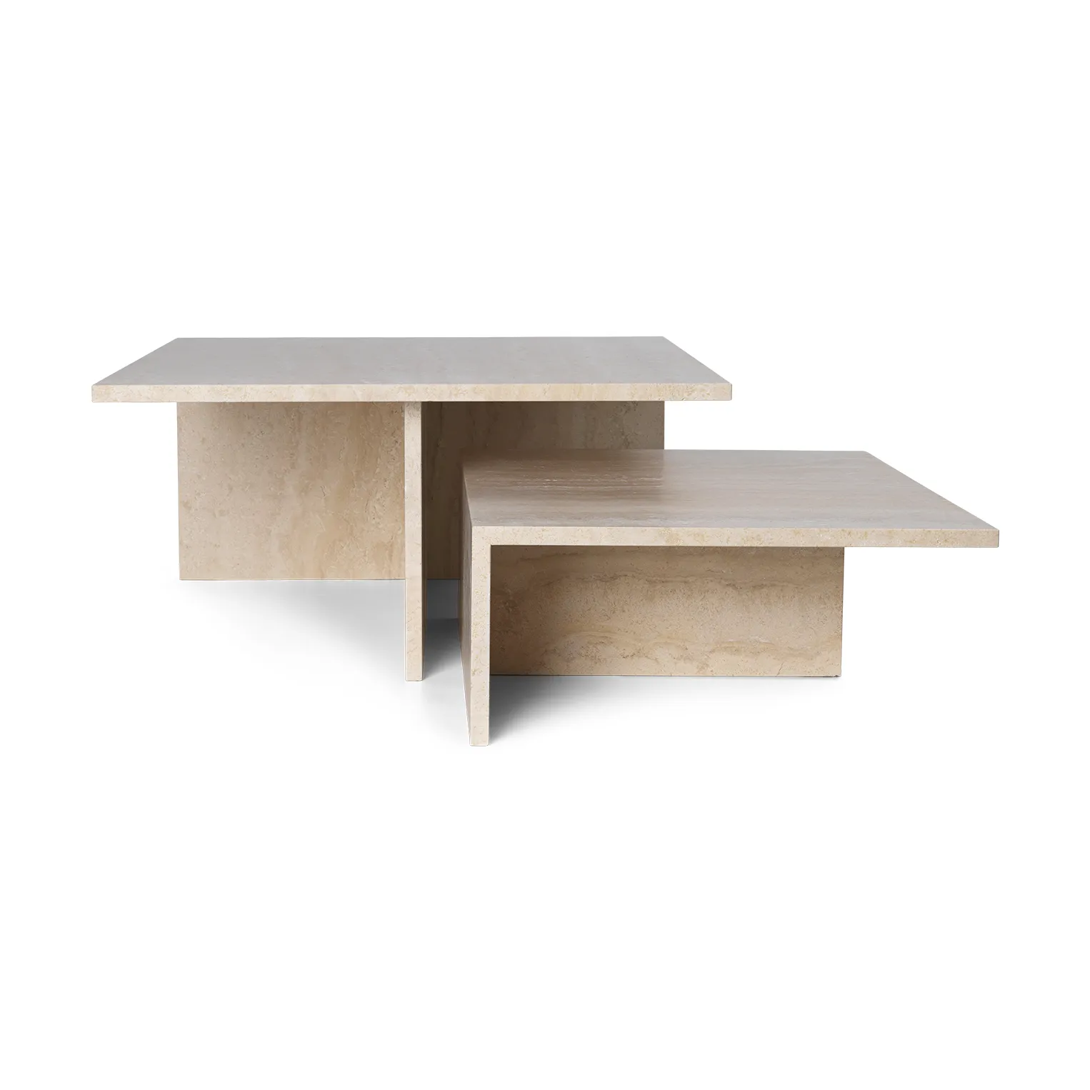 Distinct Grande Duo Couchtisch 133x70x35 cm, Travertine Ferm Living