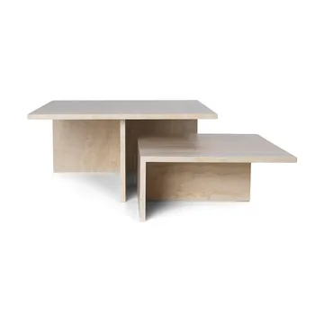 Distinct Grande Duo Couchtisch 133x70x35 cm - Travertine - Ferm Living