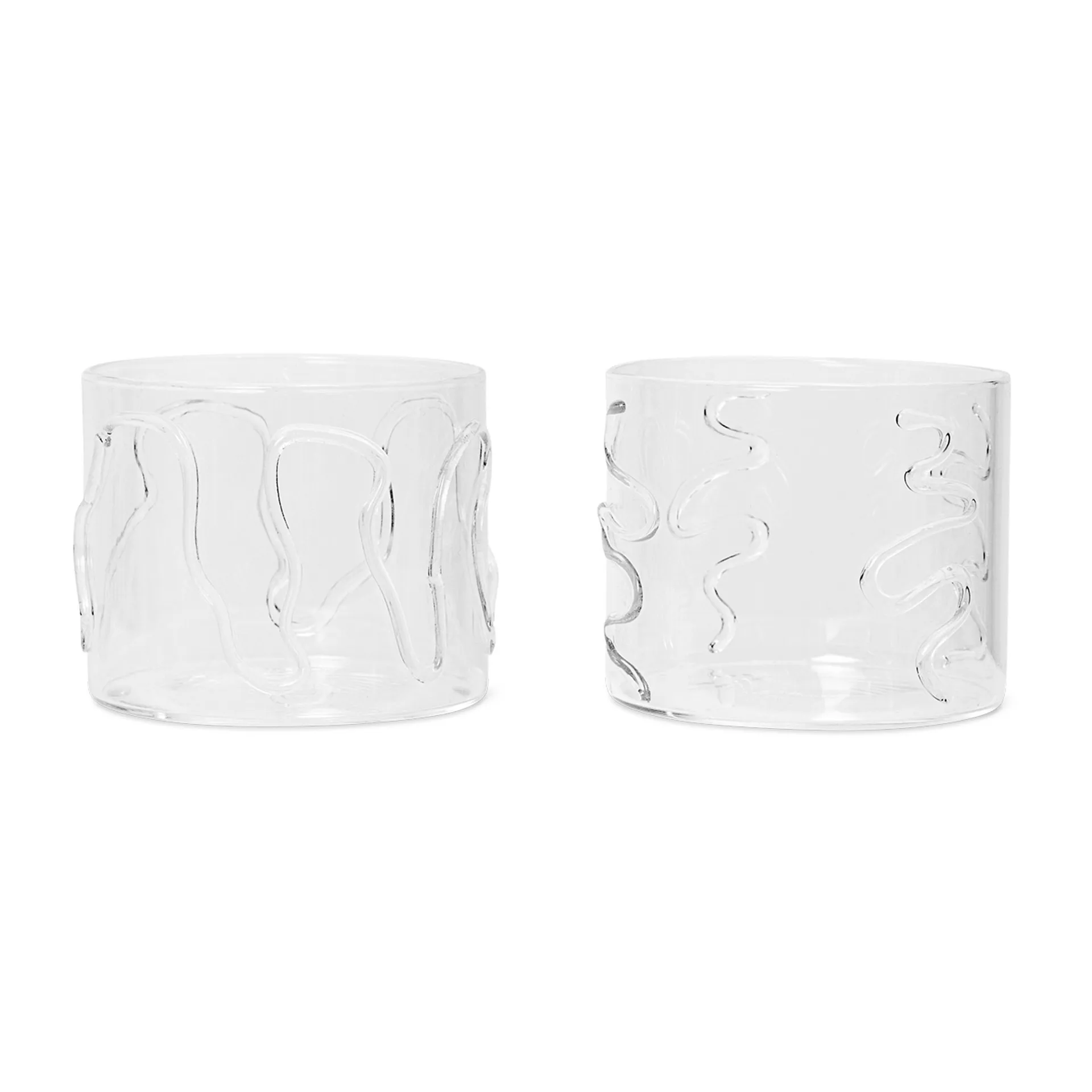 Doodle Wasserglas low 2er Pack, 20cl Ferm Living