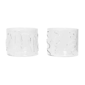 Doodle Wasserglas low 2er Pack - 20cl - Ferm Living