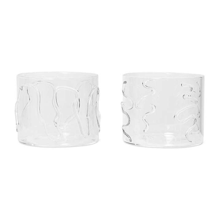 Doodle Wasserglas low 2er Pack, 20cl Ferm Living