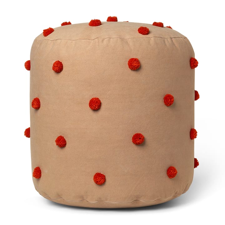 Dot Pouf Sitzkissen Ø39cm - Camel-red - Ferm LIVING