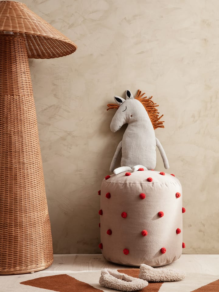 Dot Pouf Sitzkissen Ø39cm, Camel-red Ferm Living