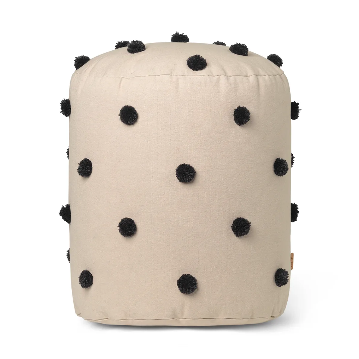 Dot Pouf Sitzkissen Ø39cm, Sand-black Ferm Living