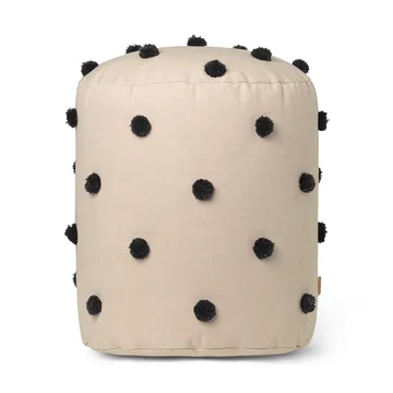 Dot Pouf Sitzkissen Ø39cm - Sand-black - Ferm Living