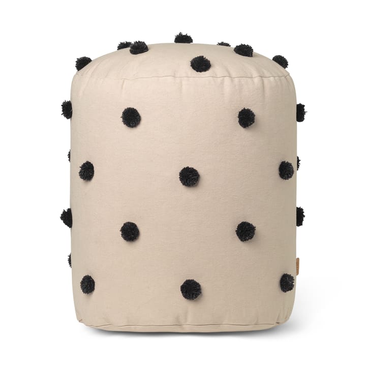 Dot Pouf Sitzkissen Ø39cm - Sand-black - Ferm LIVING