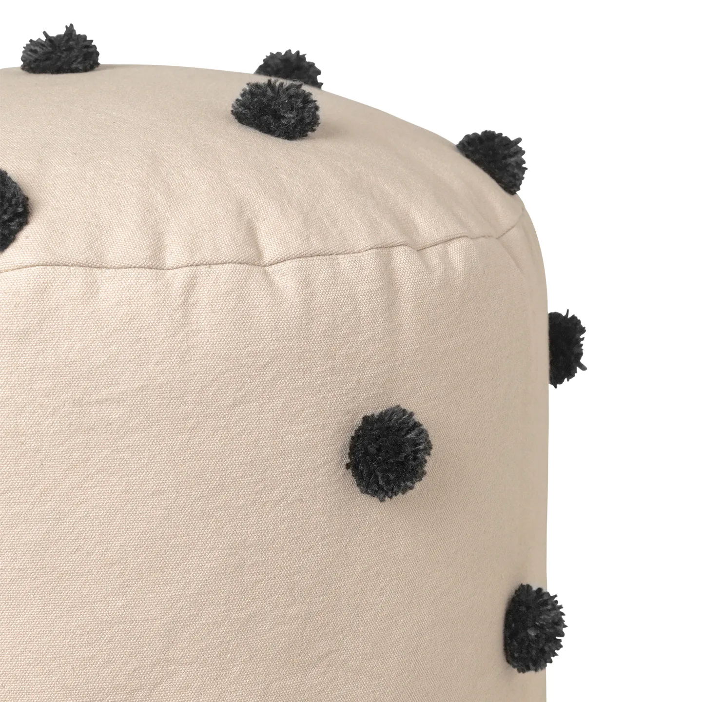 Dot Pouf Sitzkissen Ø39cm, Sand-black Ferm Living