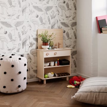 Dot Pouf Sitzkissen Ø39cm - Sand-black - Ferm Living