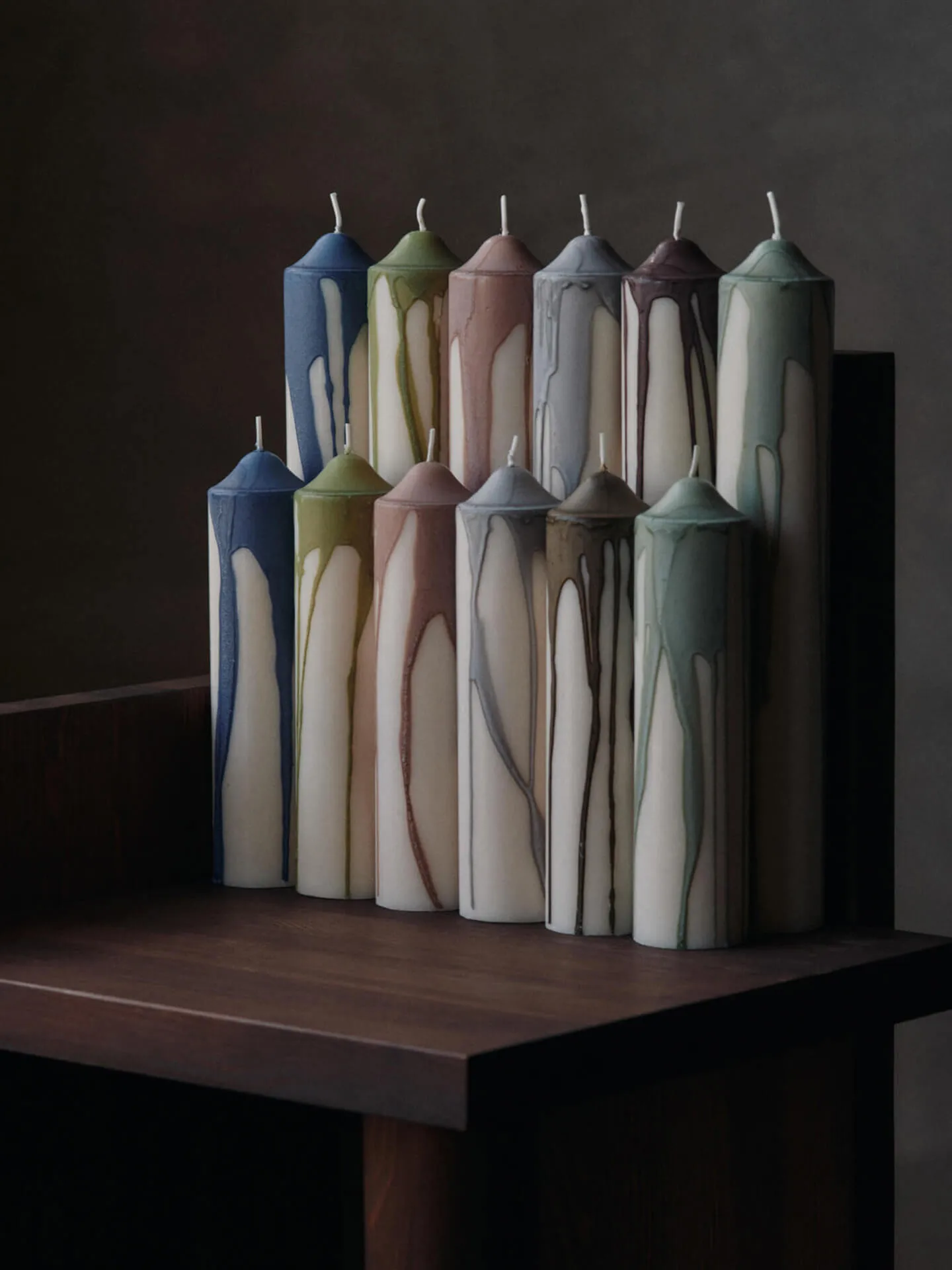 Dryp Blockkerze, Beige, 30 cm Ferm Living