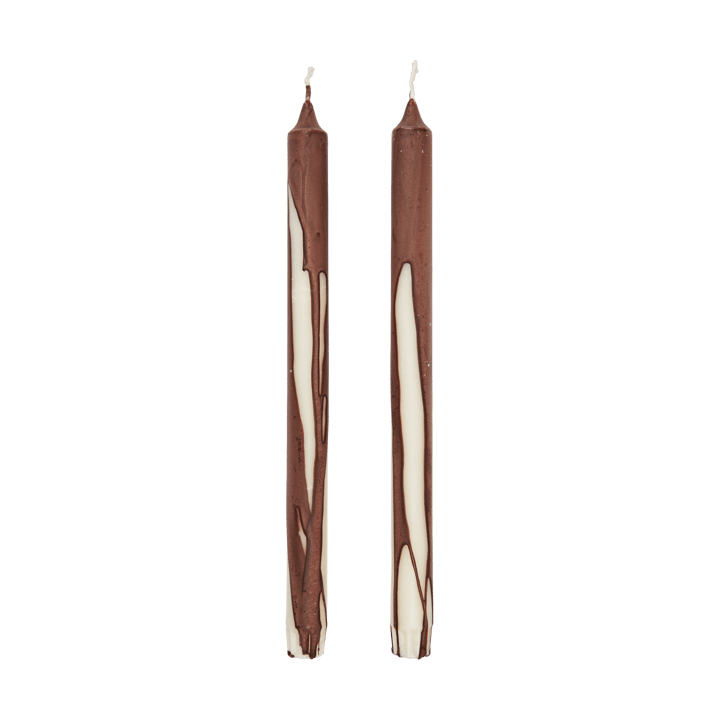 Dryp Kerze 2er-Pack - Dark Chocolate - Ferm Living
