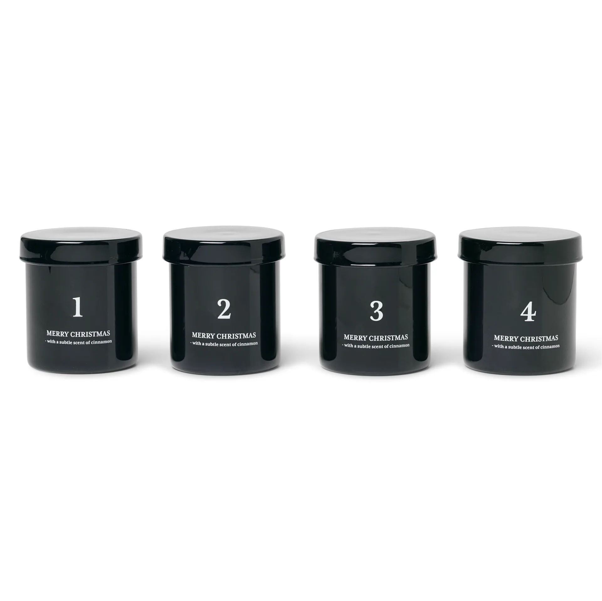 Duft Adventskerze 4er Pack, Schwarz Ferm Living