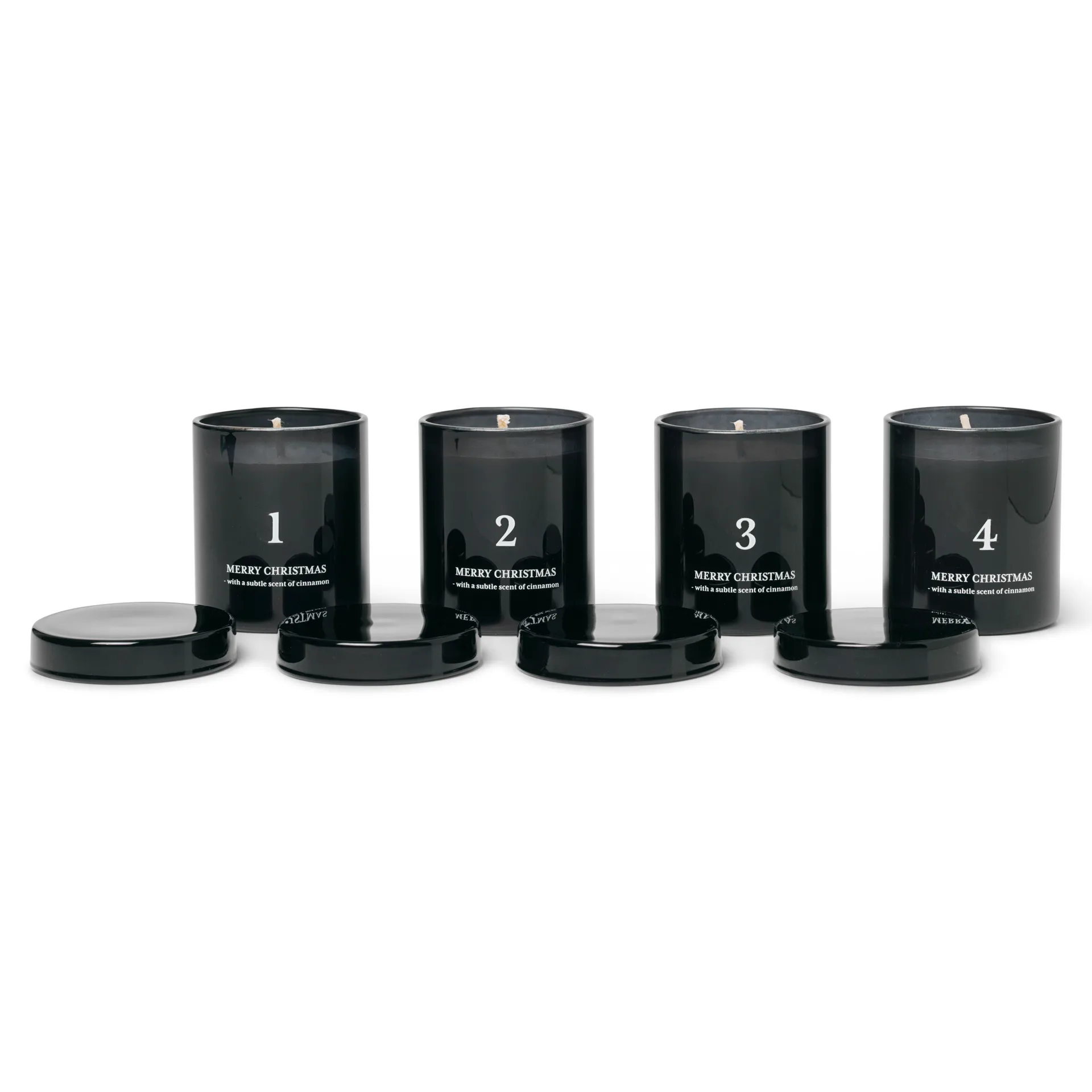 Duft Adventskerze 4er Pack, Schwarz Ferm Living