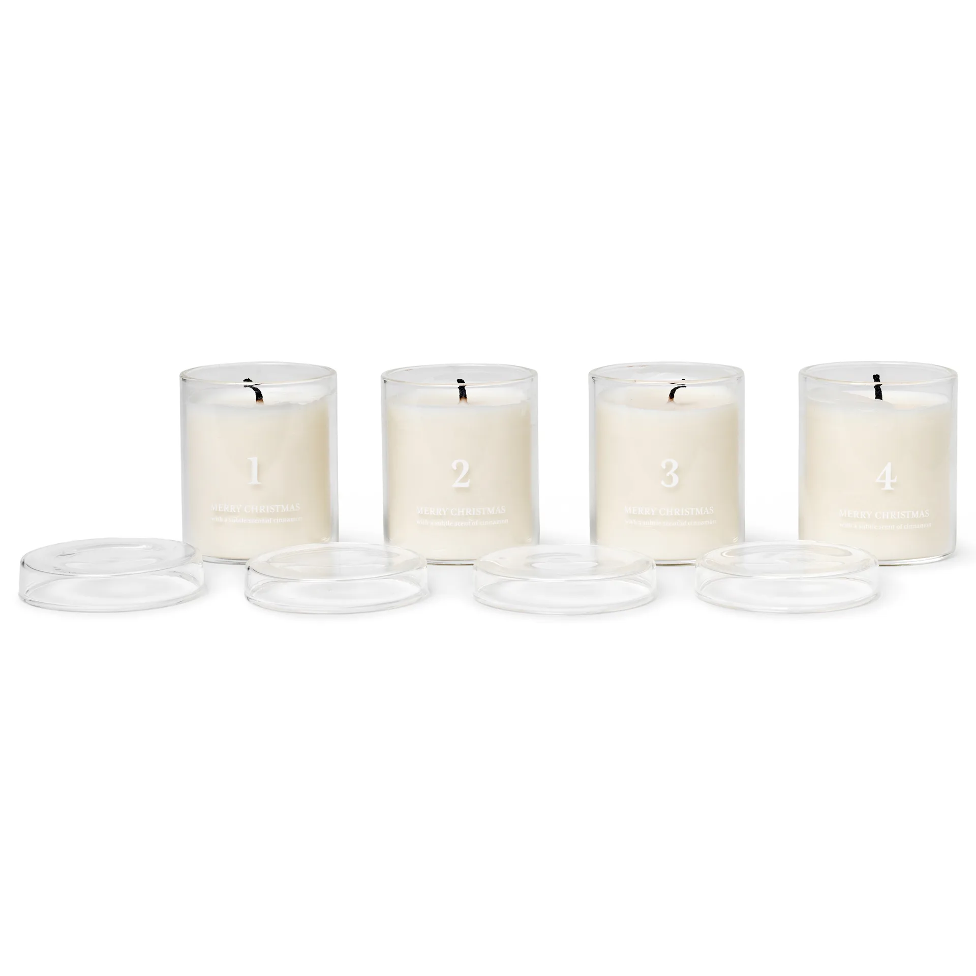 Duft Adventskerze 4er Pack, Weiß Ferm Living