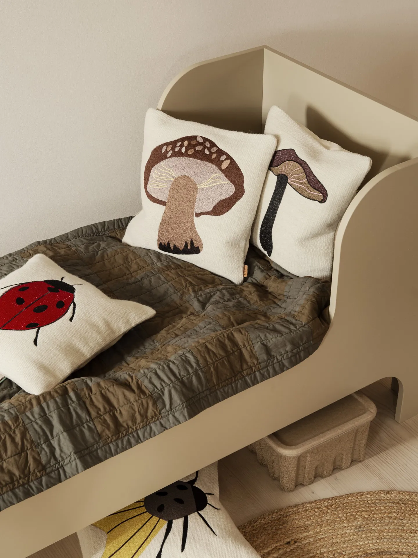 Duo Steppdecke 90 x 187cm, Green Tonal Ferm Living