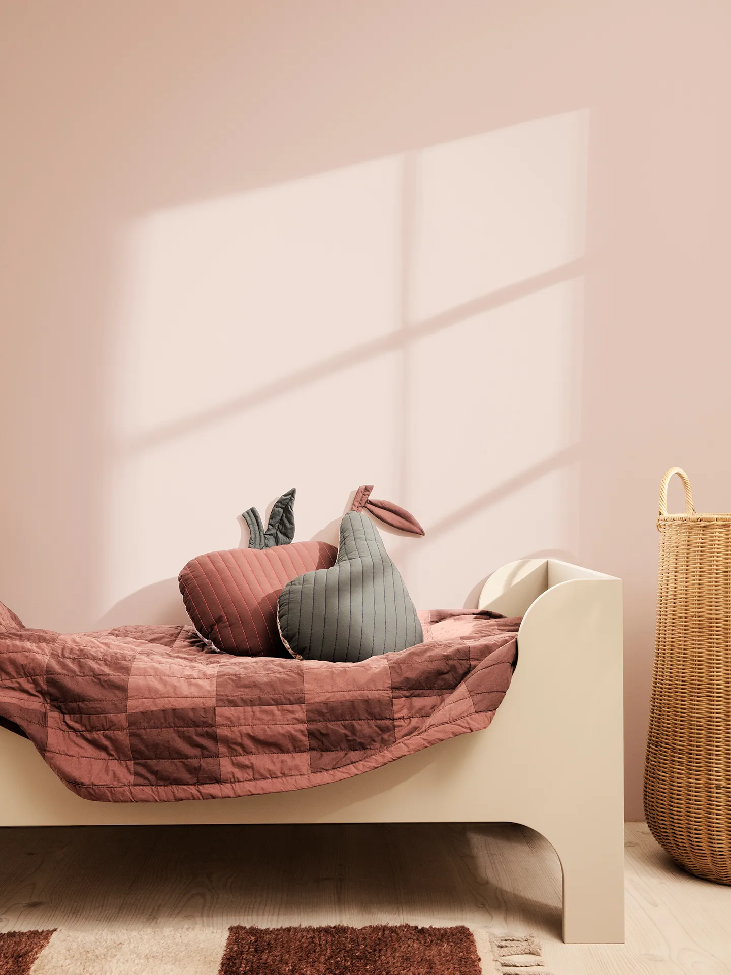 Duo Steppdecke 90 x 187cm, Red Brown Tonal Ferm Living