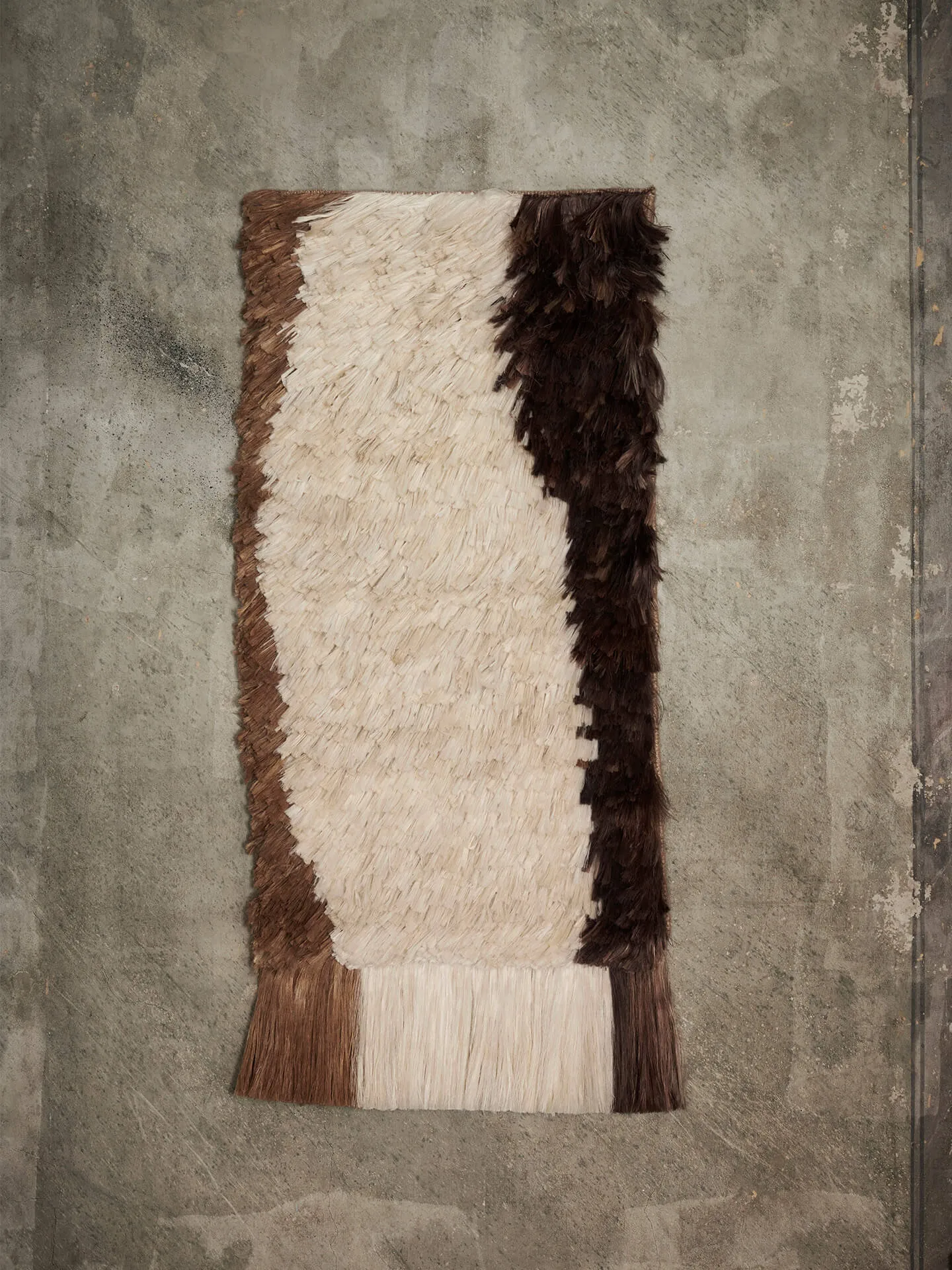 Edge Wall Rug Wandteppich 50x110 cm, Off-white-Coffee Ferm Living