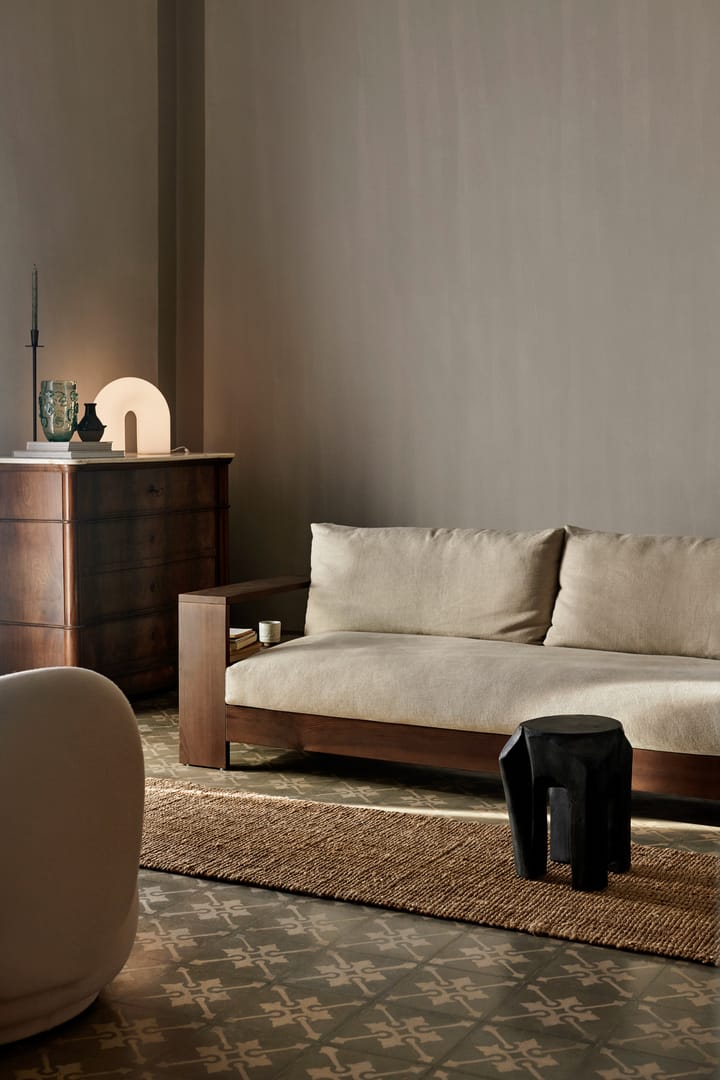 Edre Sofa classic linen, Dark Stained-Natural Ferm Living